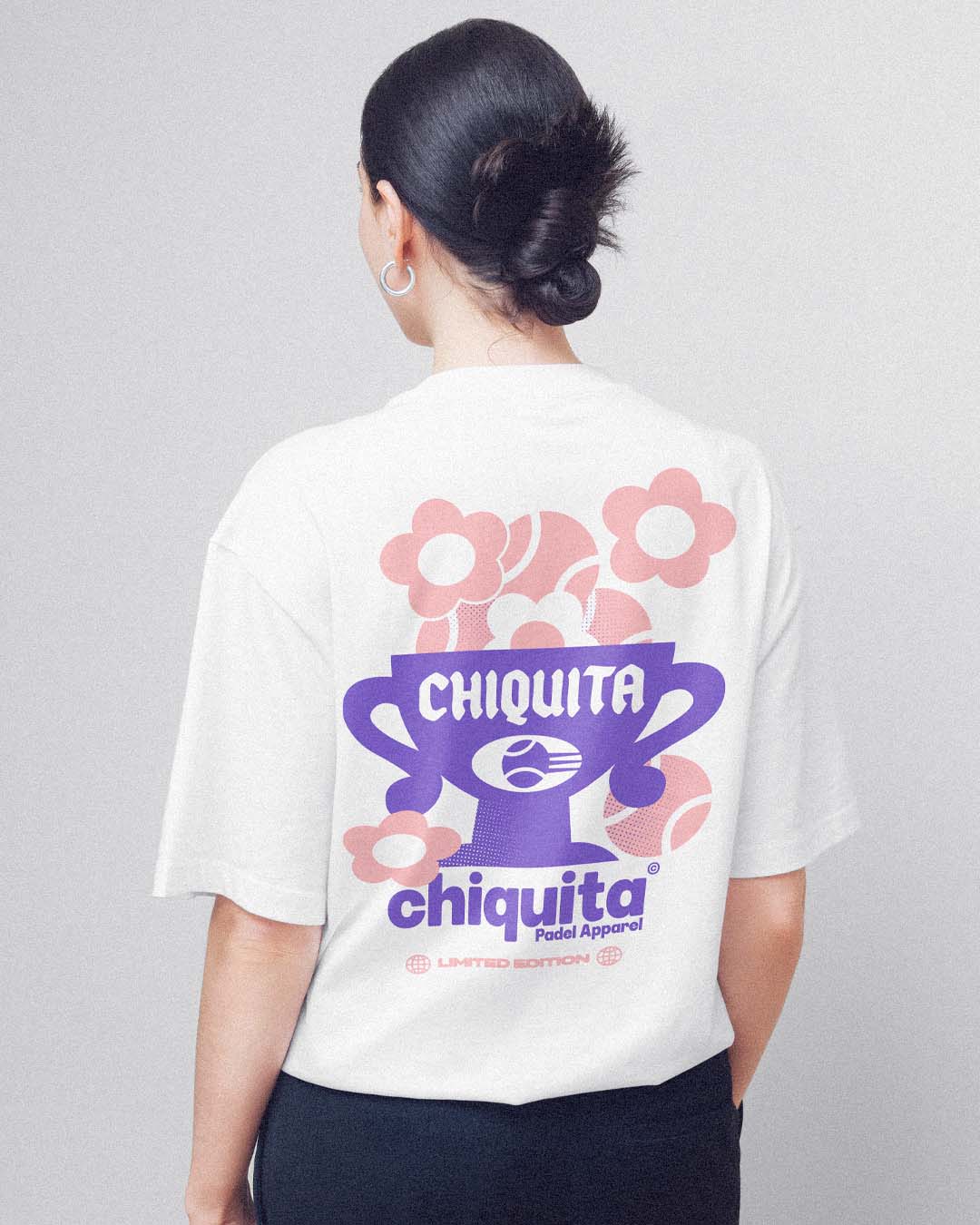 illustration tshirt chiquita trophy white